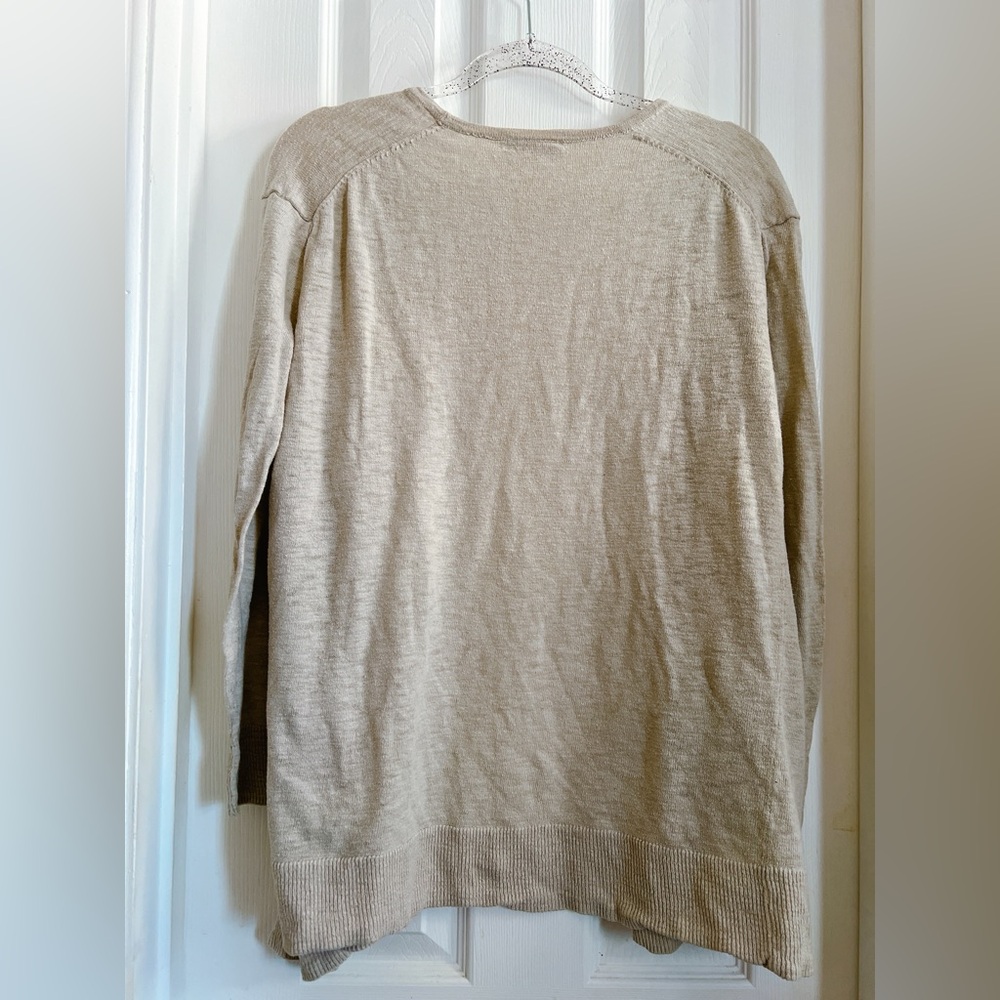 Madewell XS Summer Ryder cardigan slouchy sweater long sleeve cream beige cotton - Picture 8 of 10